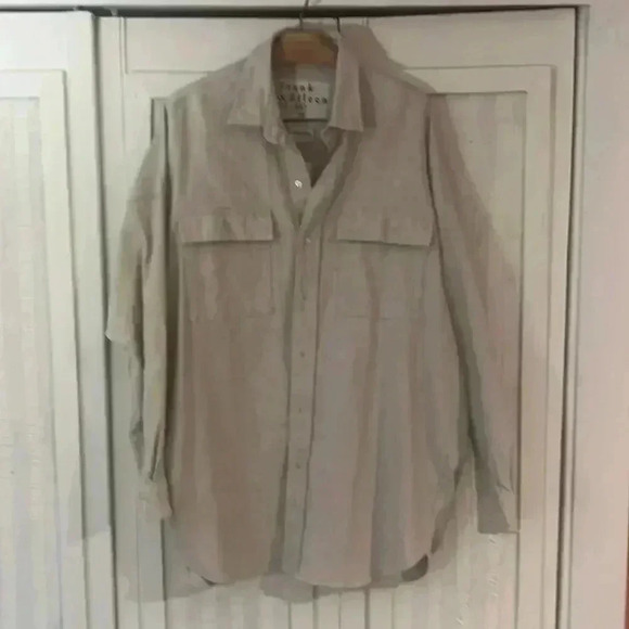 Frank & Eileen McLoghlin Oversize Utility Shirt Jacket in Natural M/L & S/XS NEW - Picture 5 of 8